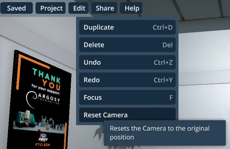 Sử dụng camera trong mô phỏng FTC Sim